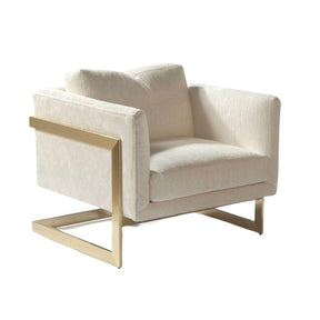 Thayer Coggin Milo Baughman T-Back Lounge Chair Brass Frame