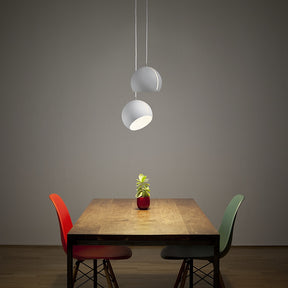 Tilt Globe White Pendant Ambience Dining Table Eames Chair Jjoo Design NYTA