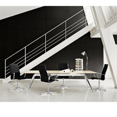 Todd Bracher Table in chic Conference Room with Black Oxford Chairs