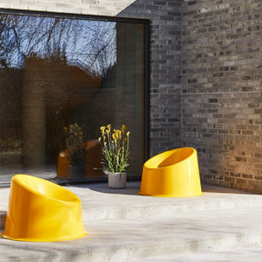 Yellow Panto Pop Outdoor Lounge Chairs by Verpan
