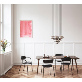 Verner Panton VP1 Pendant Lights in Dining Room with Art and Flowers And Tradition Copenhagen