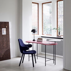 Verner Panton VP3 Flowerpot Lamp Styled with Palette Desk and Catch Chair And Tradition Copenhagen