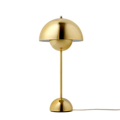 Verner Panton VP3 Flowerpot Lamp in Polished Brass And Tradition Copenhagen