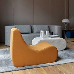 Verner Panton Welle 2 Lounge Chair with VP168 Sofa and Welle 5 Pouf by Verpan