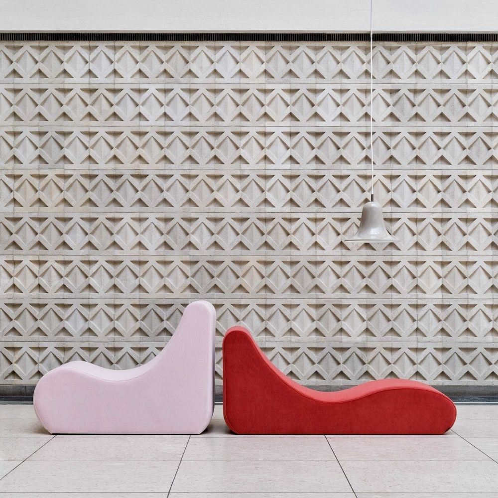 Verner Panton Welle 4 and Welle 2 Lounge Chairs by Verner Panton