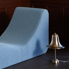 Verner Panton Welle 4 Lounge Chair with Panton Table Lamp by Verpan