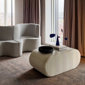 Verner Panton Welle 5 Pouf with Cloverleaf Sofa by Verpan