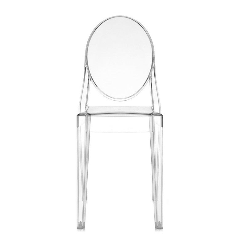 Crystal Victoria Ghost Chair by Philippe Starck for Kartell Front View