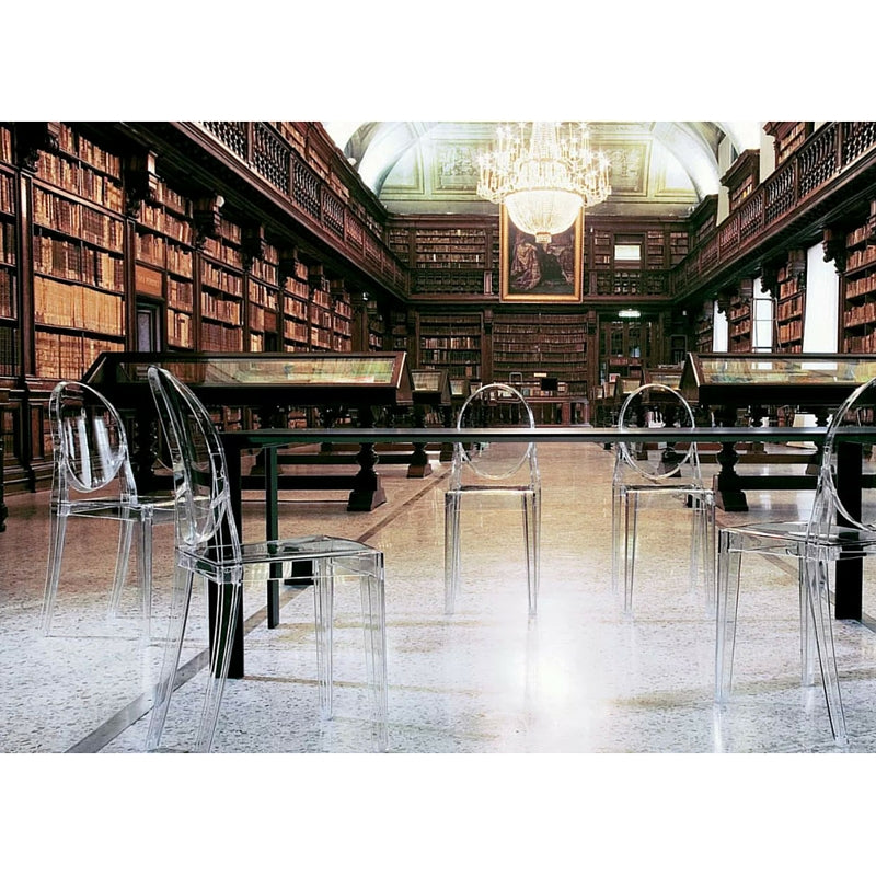 Kartell Victoria Ghost Chairs in Library