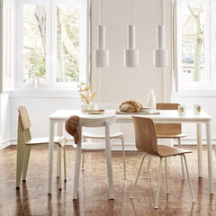 Vitra PC Chair with Standard Chair and HAL Chairs in Dining Room with Grenade Lamps
