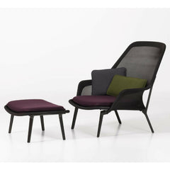 Vitra Bouroullec Slow Chair and Ottoman Brown