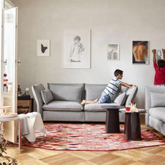 Vitra Eames Elephant in Room with Losanges Rug and Mariposa Sofas