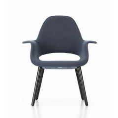 Vitra Eames Saarinen Organic Chair Blue Grey Wool with Black Ash Legs