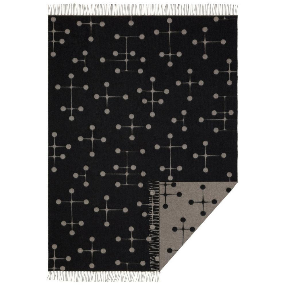 Vitra Eames Wool Blanket Dot Pattern Black Open