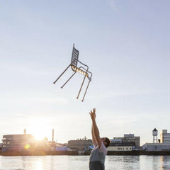 Vitra Landi Chair by Hans Coray up in the air