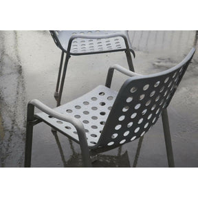 Vitra Landi Chairs outdoors with raindrops