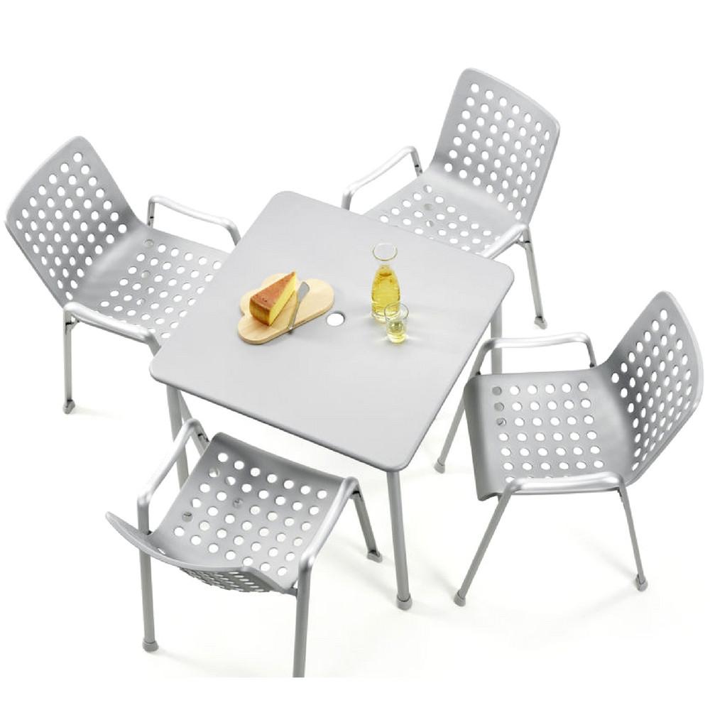 Vitra Landi Chairs by Hans Coray with Davy table by Michel Charlot