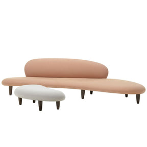 Vitra Noguchi Freeform Sofa and Ottoman Credo Rose and Light Grey