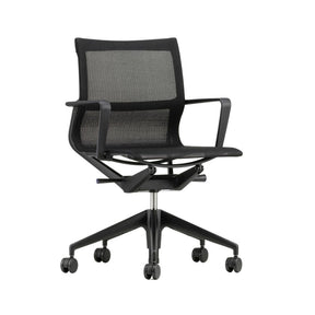 Vitra Physix Office Chair by Alberto Medal Black Trio Knit with Black Frame