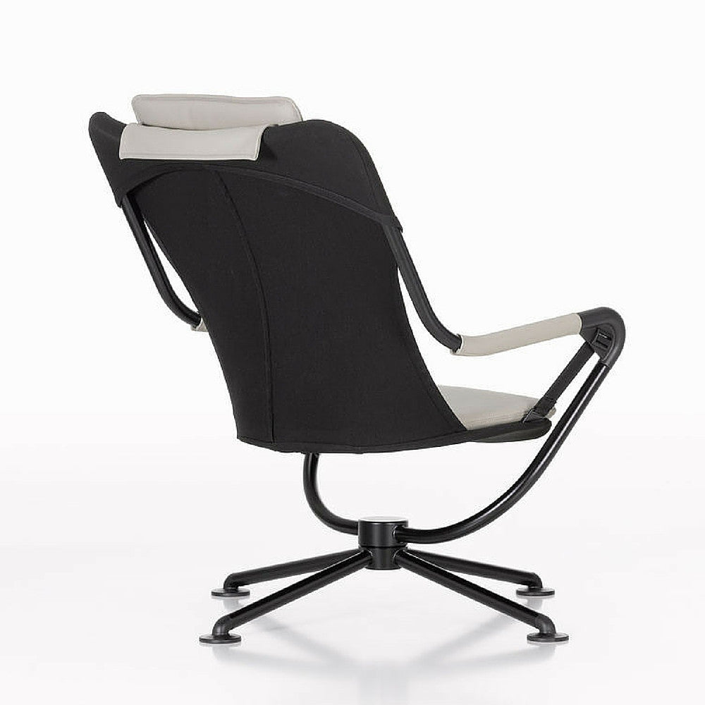 Konstantin Grcic Waver Chair Black with White Cushions Back Angeld Vitra