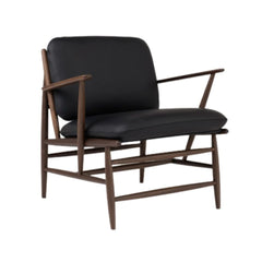 Von Chair by Hlyunar Atlasson for L.Ercolani Walnut Black Leather