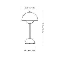 VP9 Flowerpot Lamp Dimensions Line Drawing
