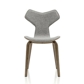 Walnut Grand Prix Chair Front Upholstered Arne Jacobsen Fritz Hansen