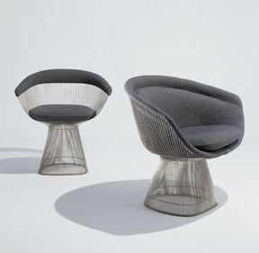 Warren Platner Lounge Chair and Side Chair Grey Knoll