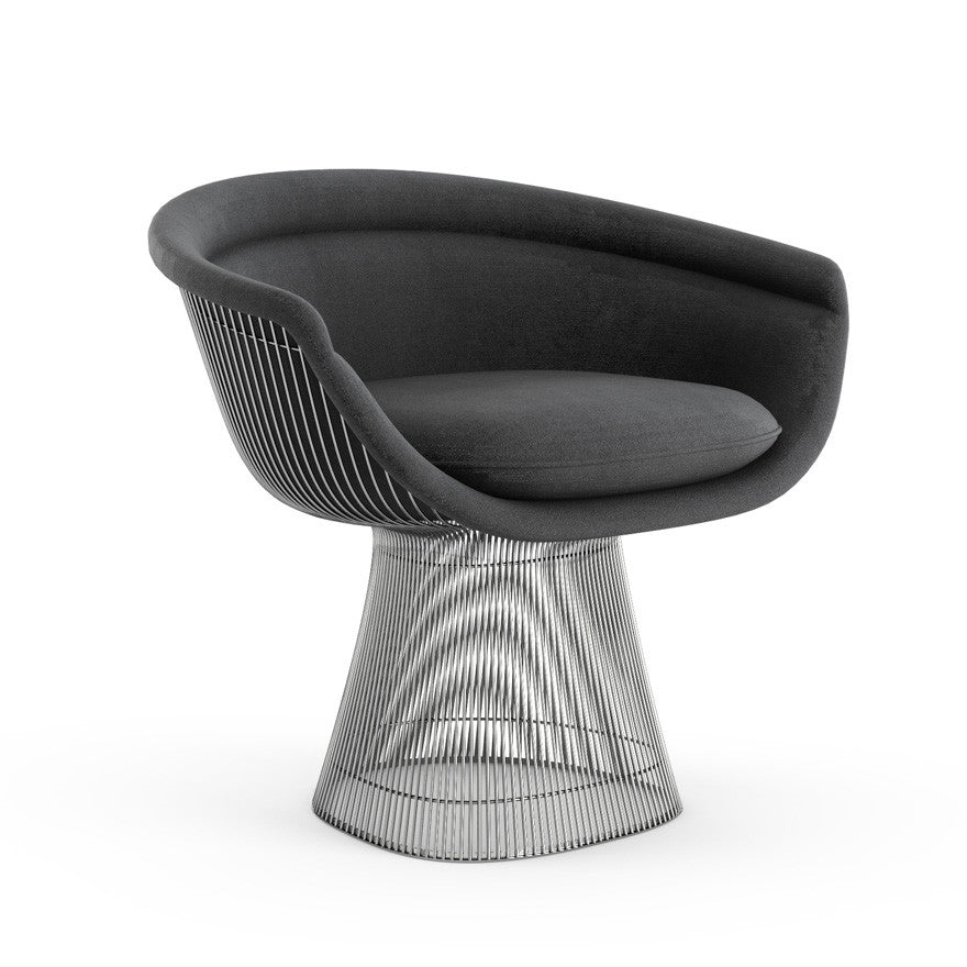 Warren Platner Lounge Chair Dark Grey Front Knoll