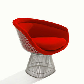 Warren Platner Lounge Chair Red Front Knoll