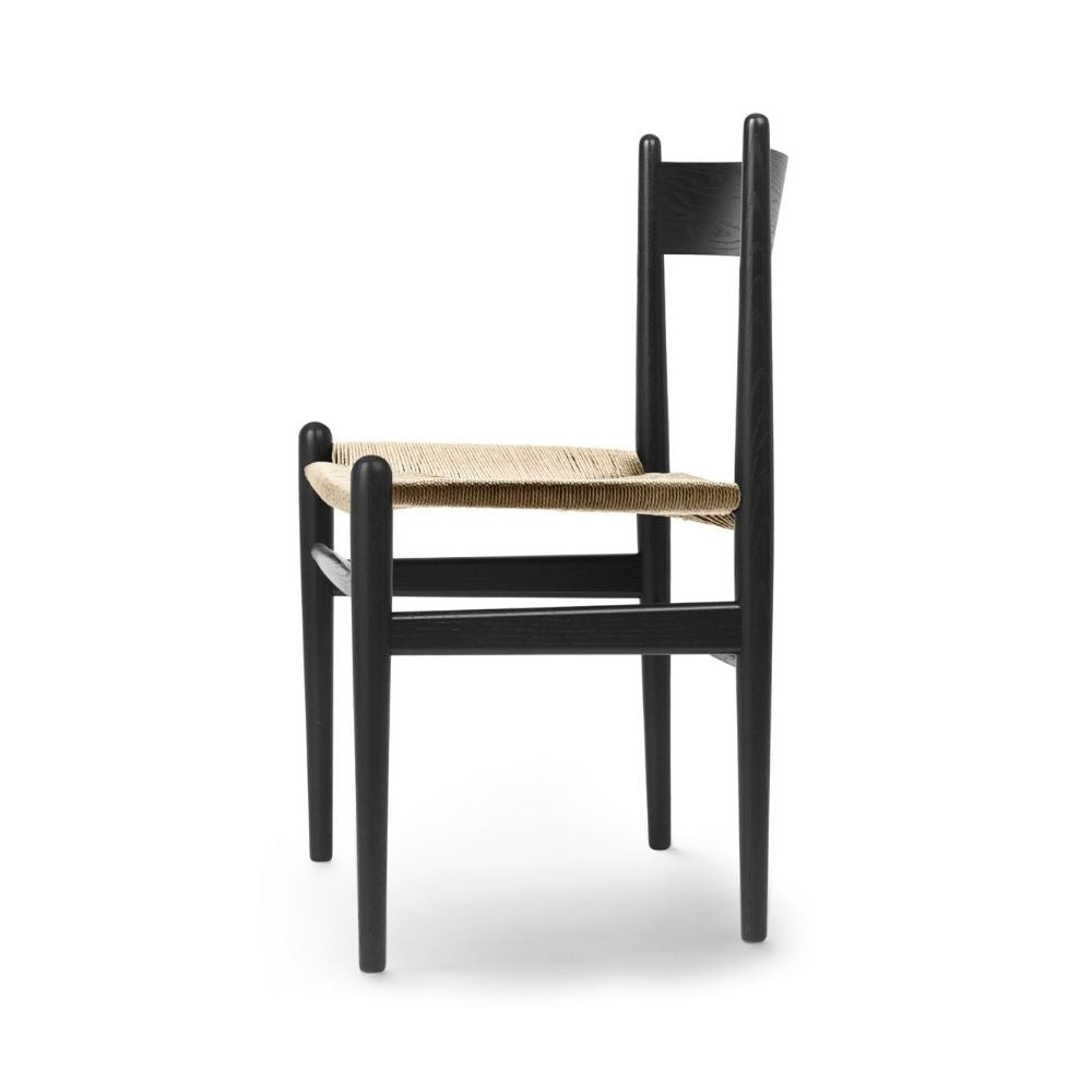 Wegner CH36 Black Oak with Natural Papercord Side Carl Hansen and Son