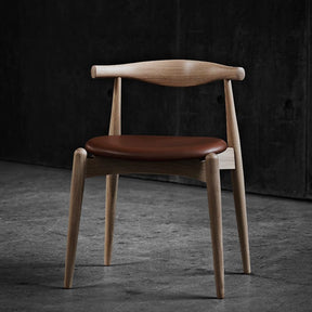Hans Wegner CH20 Elbow Chair in Oak Oil with SIF Leather at Odrupgaard Denmark Carl Hansen and Son