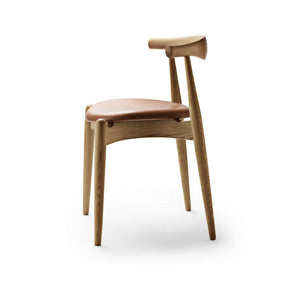 Wegner CH20 Elbow Chair in Oak Oil with SIF 95 Leather Side Carl Hansen and Son