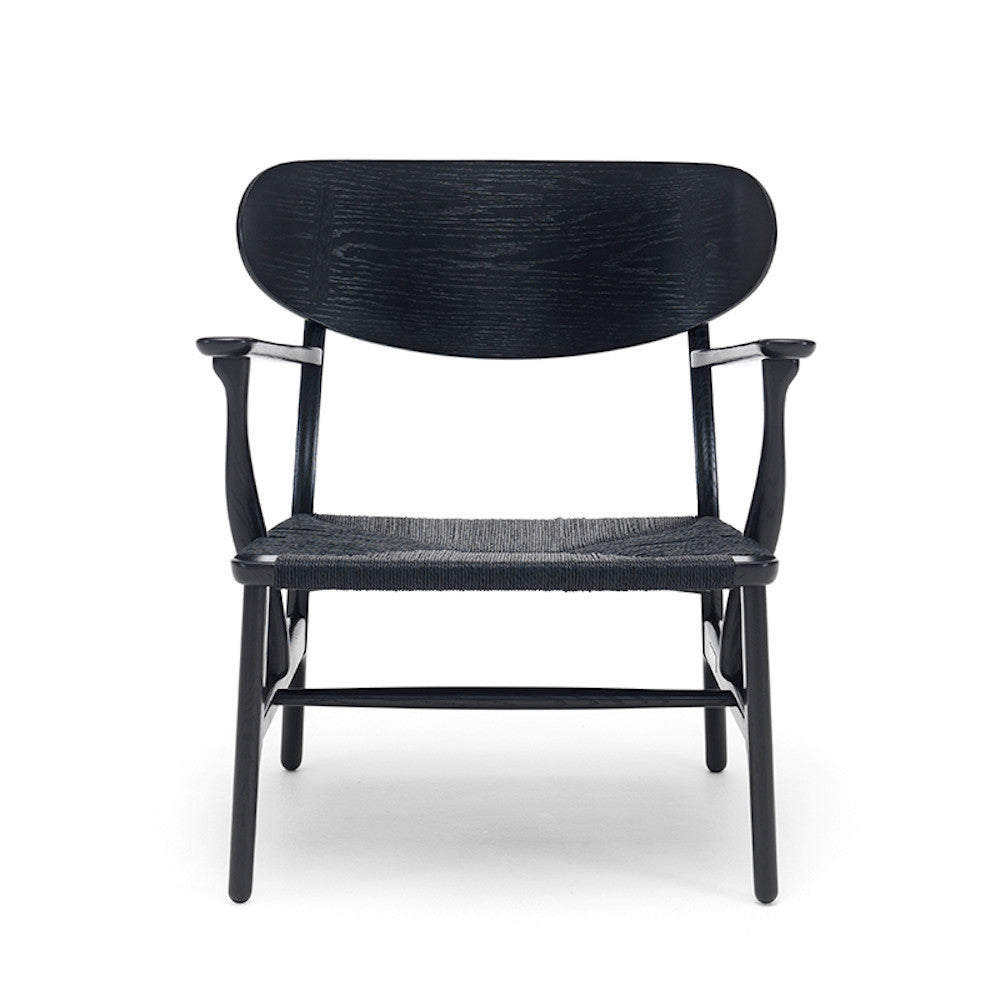 Wegner CH22 Lounge Chair in Black Painted Oak by Carl Hansen and Son