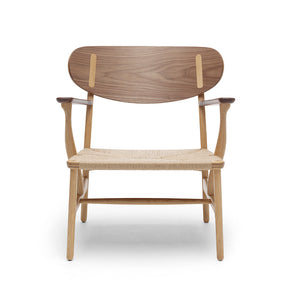 Wegner CH22 Lounge Chair in Mixed Oak-Walnut Frame by Carl Hansen and Son