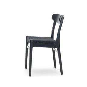 Carl Hansen Wegner CH23 Black Oak Black Papercord Side