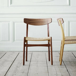 Wegner CH23 Chair Walnut and Oak in Room Carl Hansen and Son