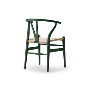 CH24 Wishbone Chair Soft Green with Natural Paper Cord Back