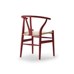 CH24 Wishbone Chair Soft Red Brown with Natural Paper Cord Back