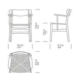 Wegner CH26 Chair Dimensions Carl Hansen & Son