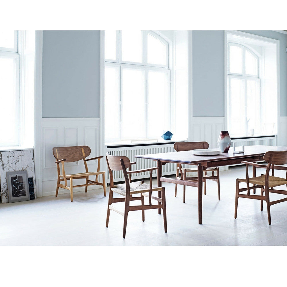 Wegner CH26 Dining Chairs in Room with CH22 Lounge Chair