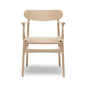 Carl Hansen Hans Wegner CH26 Dining Chair Oak White Oil Natural Papercord