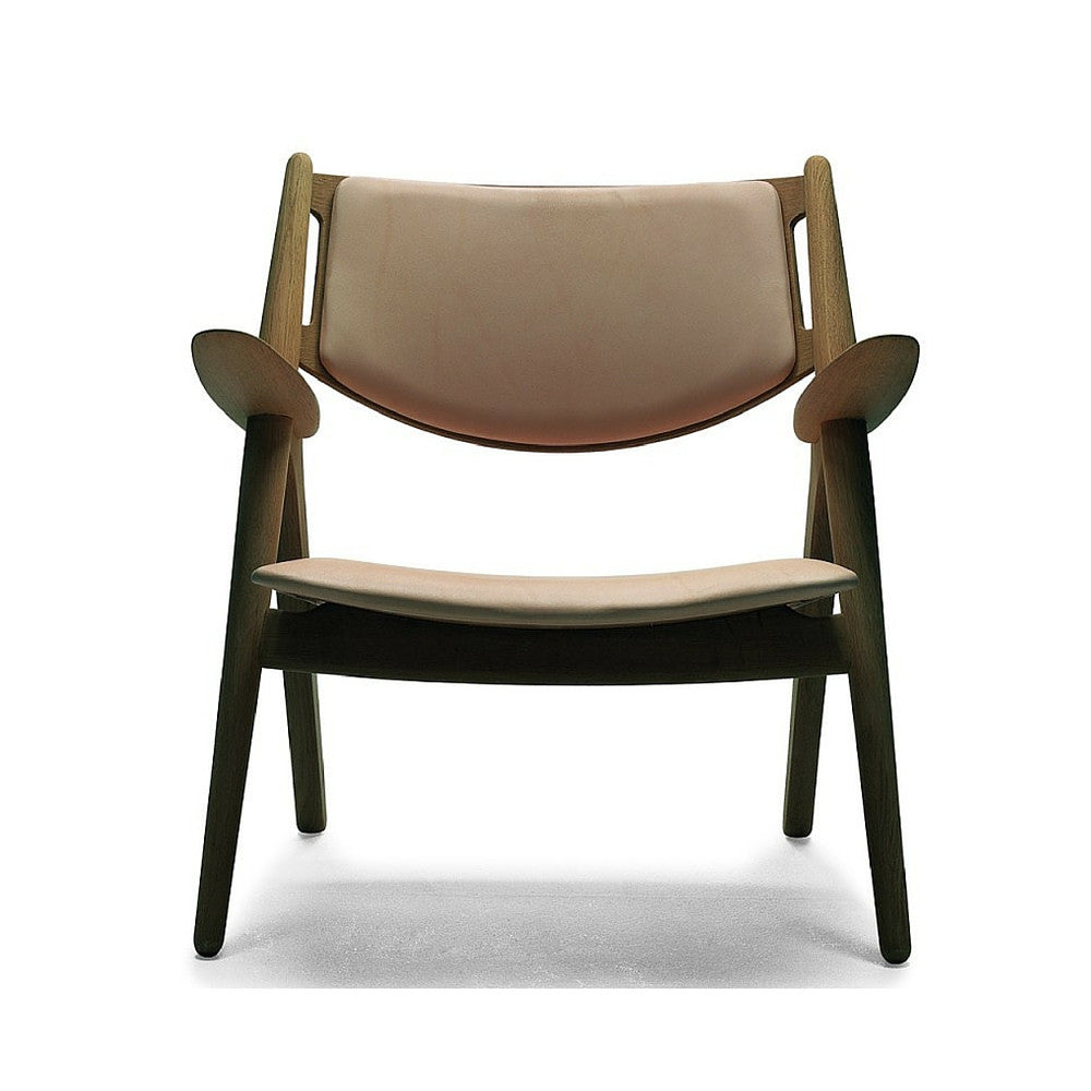 Wegner CH28 Sawhorse Chair Oak Upholstered Front Carl Hansen & Son