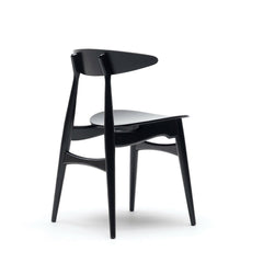 Wegner CH33 Chair Black Lacquer Front Carl Hansen and Son