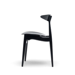 Wegner CH33 Chair Black Lacquer Front Carl Hansen and Son