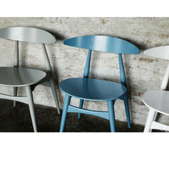 Wegner CH33 Chairs Silver Turquoise White Carl Hansen and Son