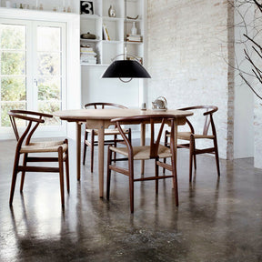 Wegner CH337 Dining Table in Room with Wishbone Chairs Carl Hansen & Son
