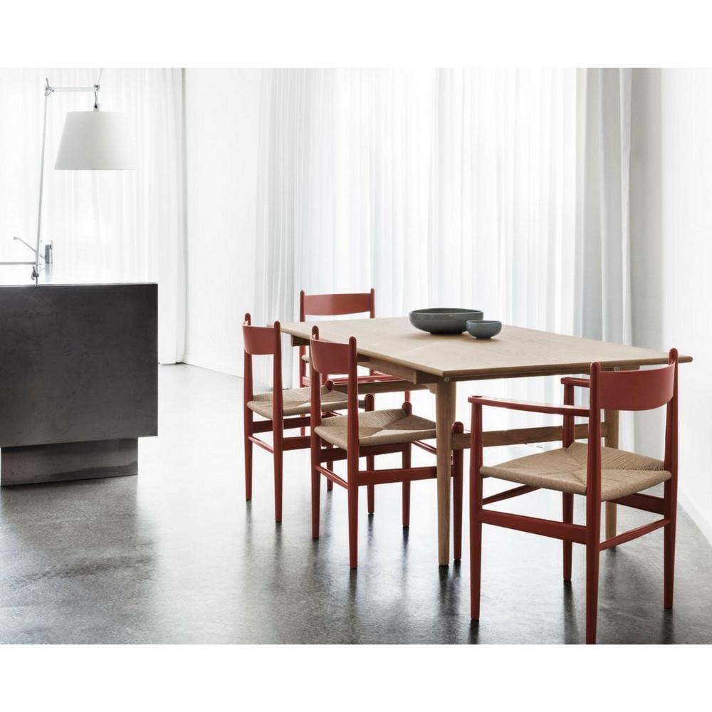 Wegner CH37 Shaker Dining Chairs in Kitchen with Wegner Dining Table Carl Hansen and Son