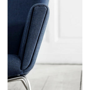 Wegner CH445 Chair Arm Detail Kvadrat Canvas 794 Carl Hansen and Son