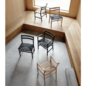 Wegner CH46 and CH47 chairs in room aerial view Carl Hansen & Son